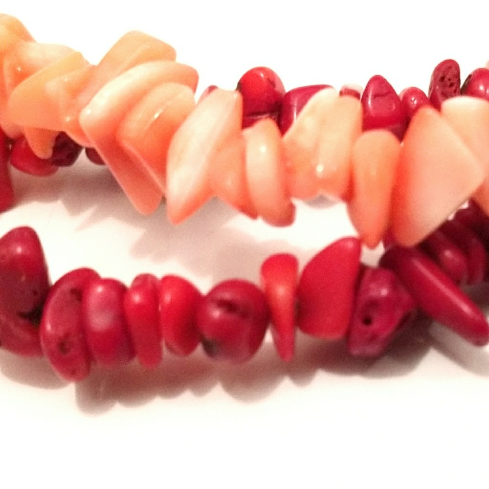Vintage Peter Brams Natural Coral & Sterling Silver Necklace - Picture 6 of 6